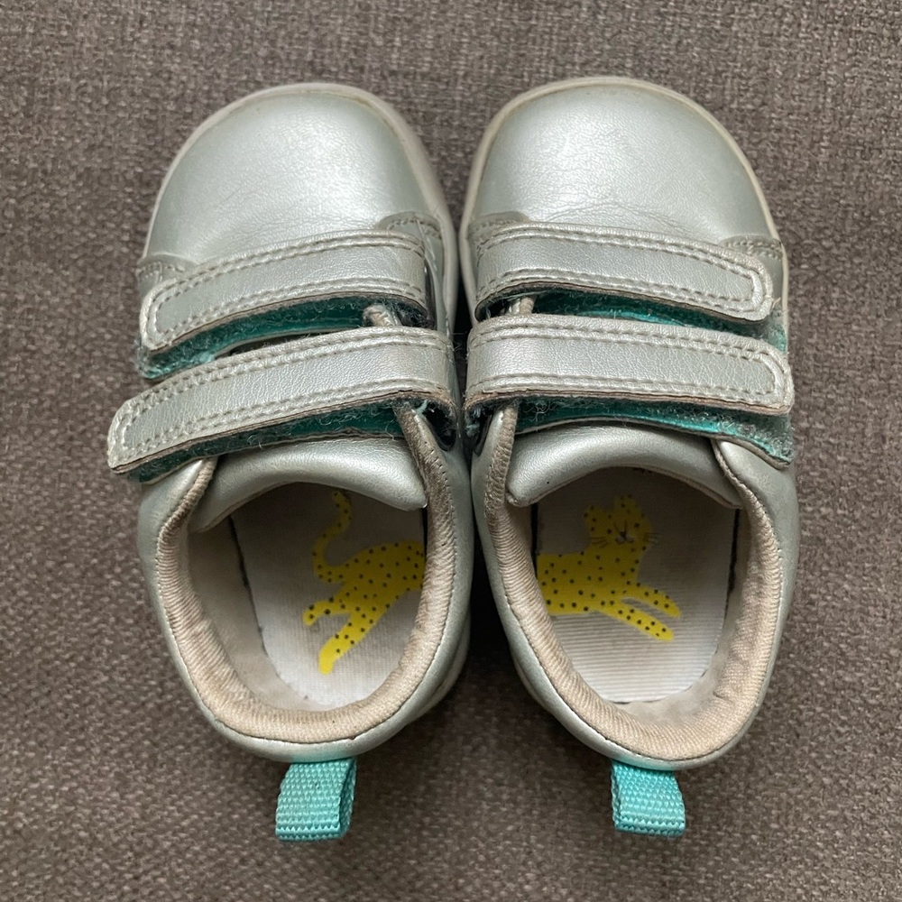 Stylish Silver Baby Walker Shoes